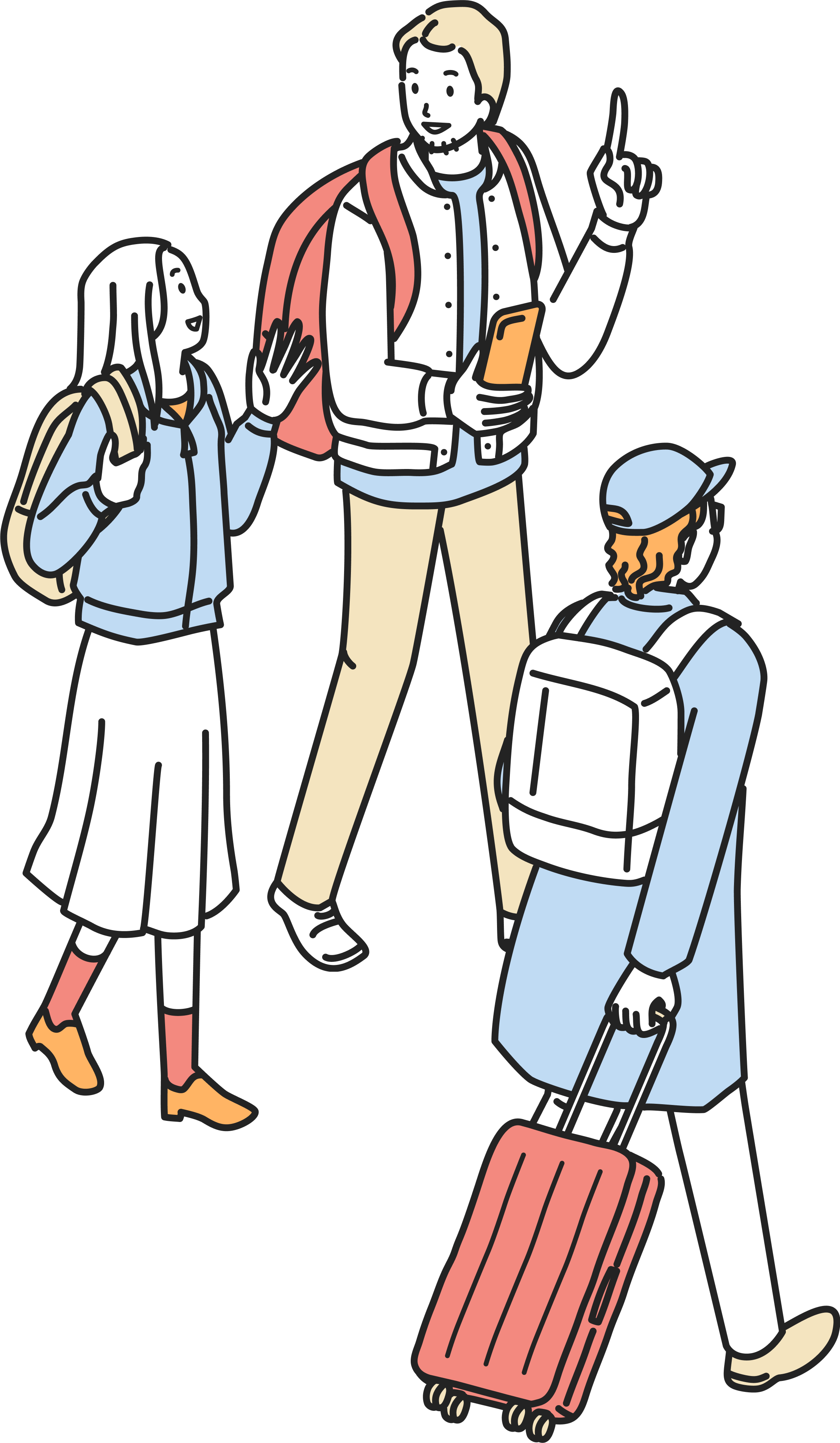 旅行者のイラストアイコン