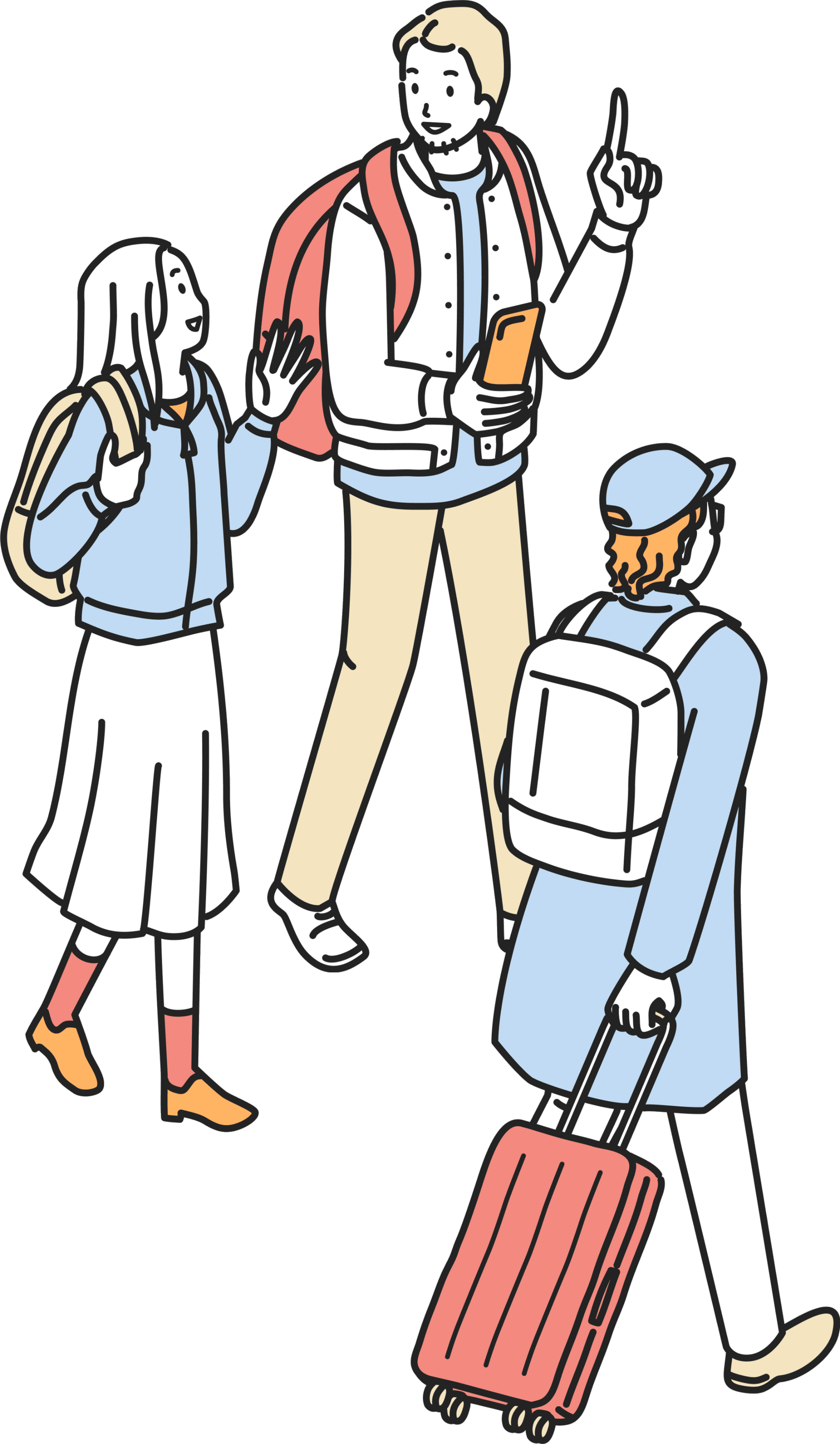 旅行者のイラストアイコン